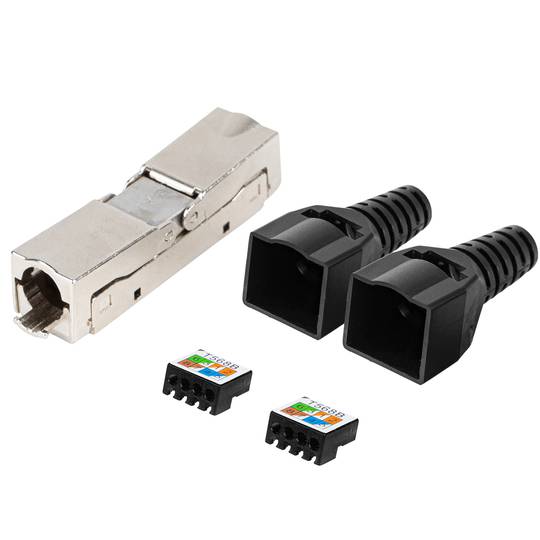Lanberg PL2S6-6000TL 8P8C werkzeugloser Adapter für 2 RJ45 Cat 6 FTP-Anschlüsse