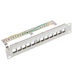 Panneau de brassage configurable 10" avec 12 ports FTP 1U blanc Lanberg