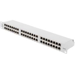 Patch panel 19" biały z 48 RJ45 CAT.6 FTP 1U Lanberg