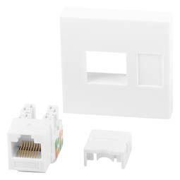 Módulo 45x45mm 1 x Keystone RJ45 Cat.6 UTP color blanco WS-4545-RJ45K-W