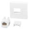 Módulo 45x45mm 1 x Keystone RJ45 Cat.6 UTP cor branca WS-4545-RJ45K-W