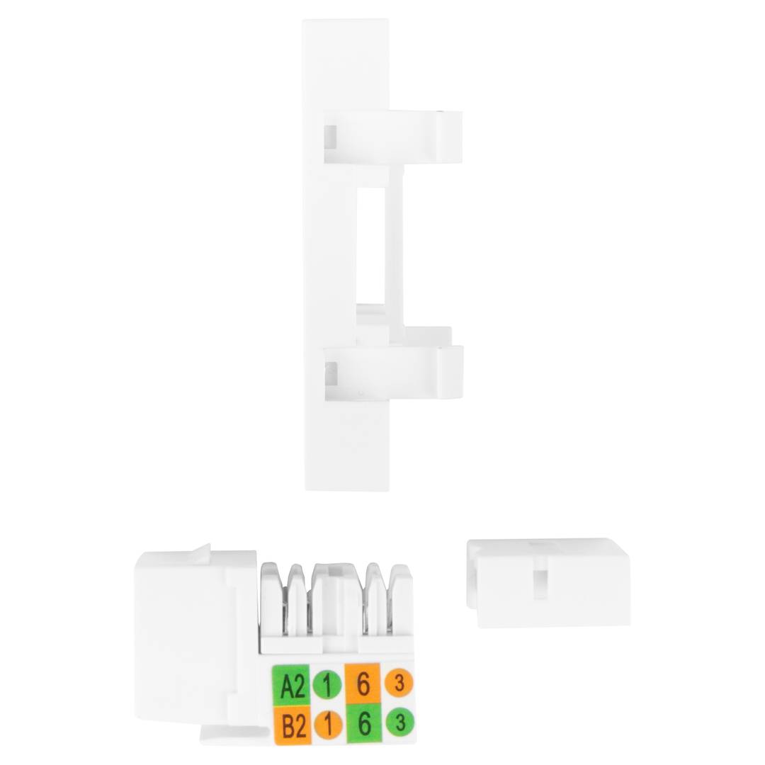 Módulo 45x45mm 1 x Keystone RJ45 Cat.6 UTP cor branca WS-4545-RJ45K-W
