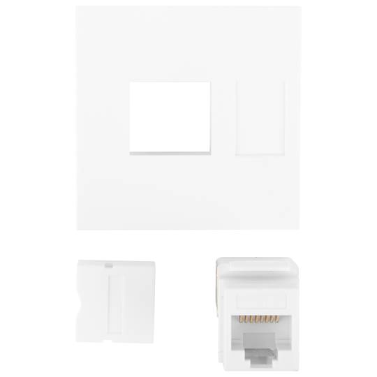 Módulo 45x45mm 1 x Keystone RJ45 Cat.6 UTP cor branca WS-4545-RJ45K-W