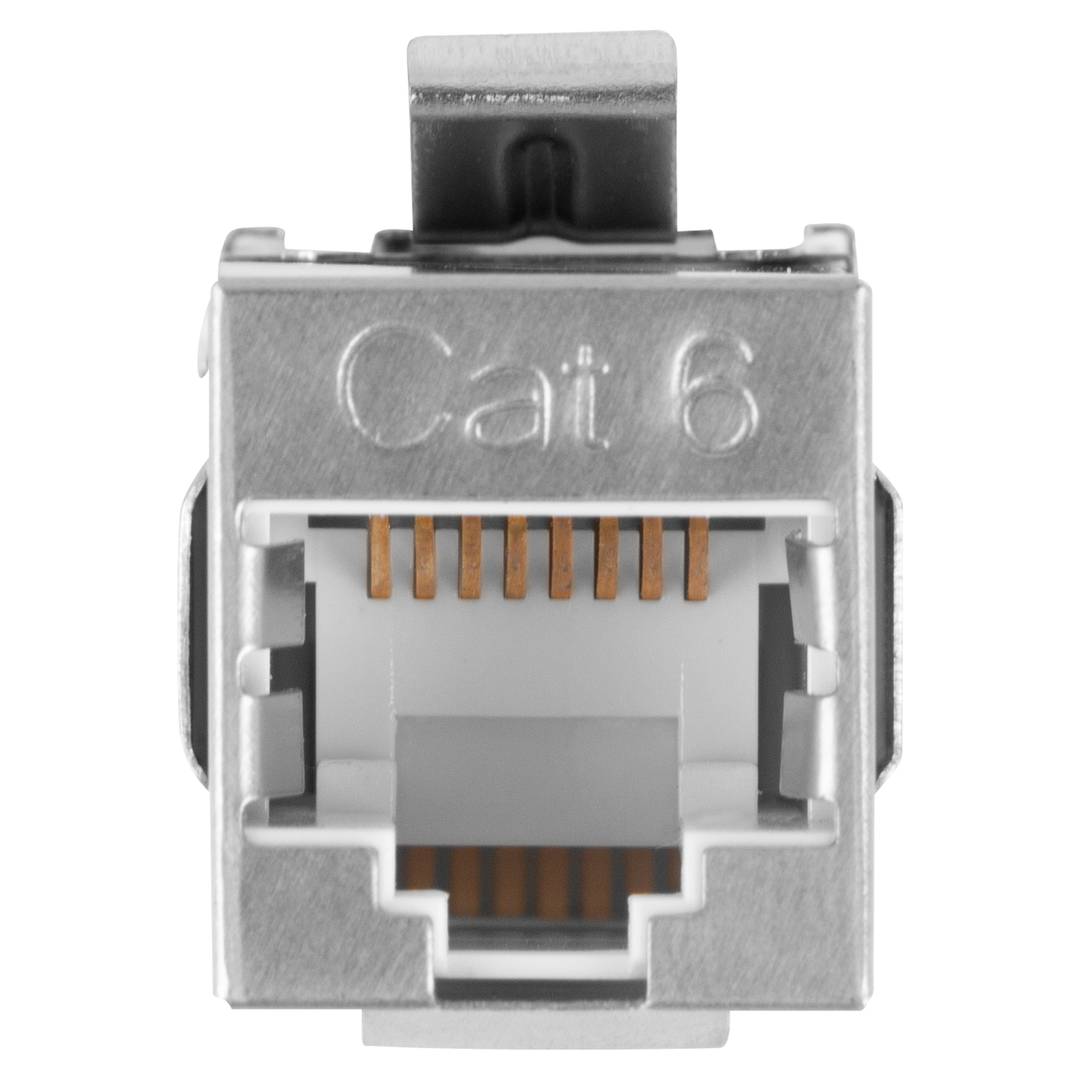 Conector Keystone Feed-Thru RJ45 a RJ45 cat.6 FTP 90 de Lanberg KSF6-3090