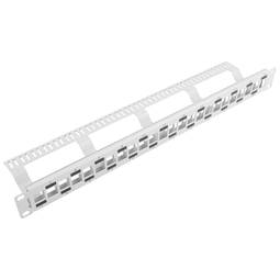 Patch panell configurable per a keystone 19" blanc de 24 RJ45 amb pinta FTP i UTP1U Lanberg PPKS-1224-S