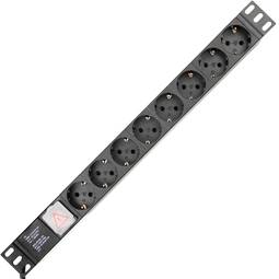 PDU strip 8 way for server rack 19" with switch RackMatic
