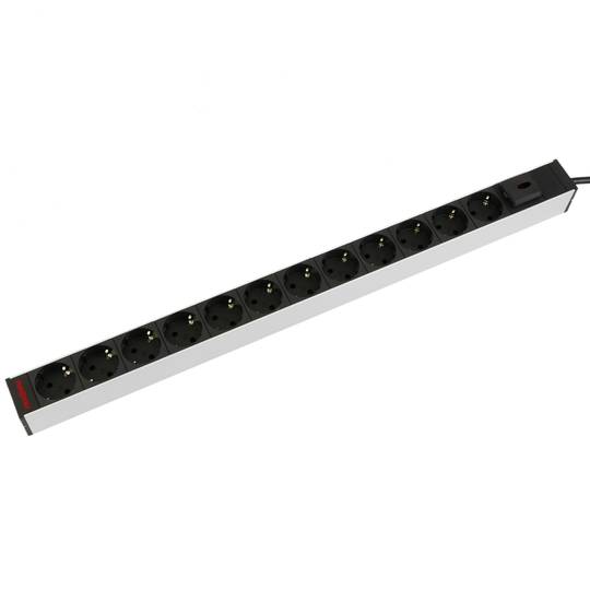 Multipresa per rack 19'' di 12 prese con interruttore RackMatic