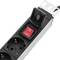 PDU strip 18 way with switch and 2 electrical wires for server rack 19'' by RackMatic
