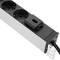 PDU strip 18 way with switch and 2 electrical wires for server rack 19'' by RackMatic