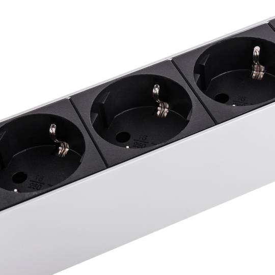 PDU strip 18 way with switch and 2 electrical wires for server rack 19'' by RackMatic