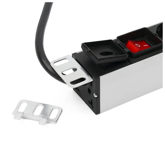 PDU strip 24 way with switch and 2 electrical wires for server rack 19'' by RackMatic