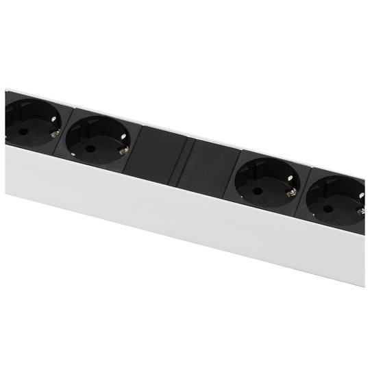 PDU strip 24 way with switch and 2 electrical wires for server rack 19'' by RackMatic