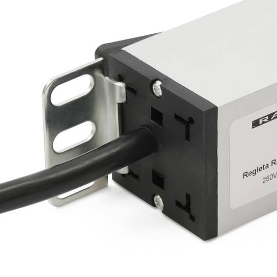 PDU strip 24 way with switch and 2 electrical wires for server rack 19'' by RackMatic