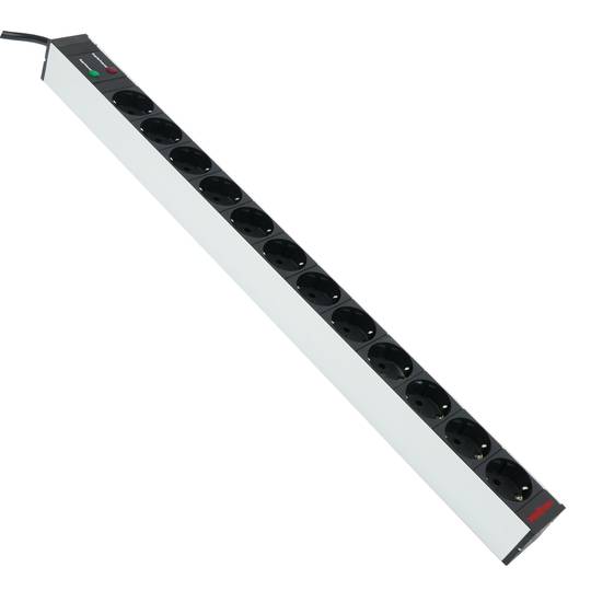 Bloco para rack 19'' de 12 tomadas com protecção RackMatic