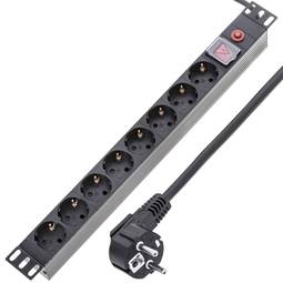 Multiprise 6 prises pour rack 19'' avec interrupteur et parafoudre RackMatic