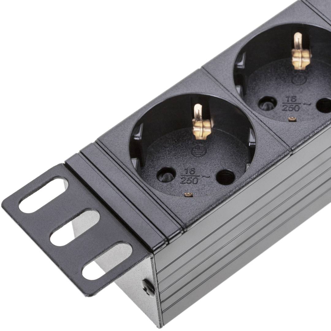 Regleta de enchufes PVC rack 19