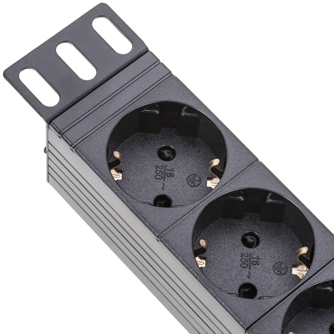 Regleta de enchufes PVC rack 19