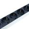 PDU strip 12 way for server rack 19'' with switch and surge protected by RackMatic