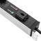 PDU strip 18 way for server rack 19'' with switch and surge protected