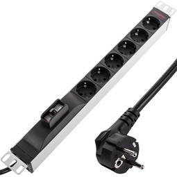 Multiprise 6 prises pour rack 19'' avec magnétothermique RackMatic