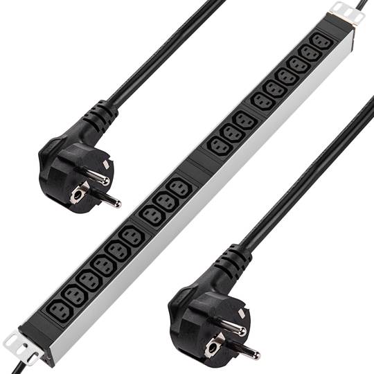 PDU strip 18 C13 way for server rack 19'' by RackMatic