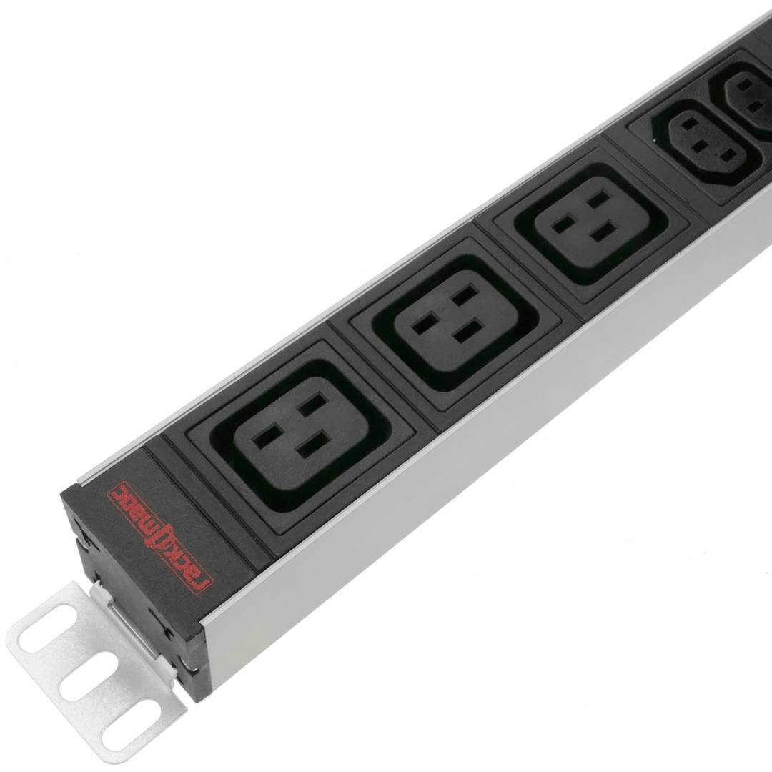 PDU strip 6 C13 and 3 C19 way for server rack 19'' by RackMatic