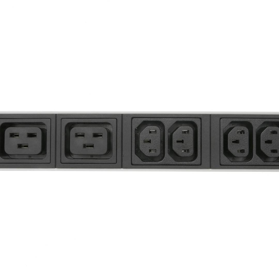 PDU strip 6 C13 and 3 C19 way for server rack 19'' by RackMatic