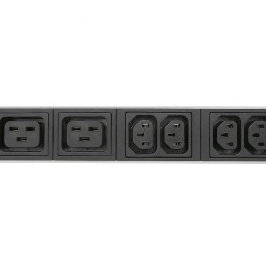 PDU strip 6 C13 and 3 C19 way for server rack 19'' by RackMatic