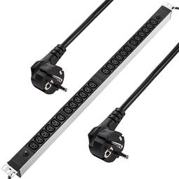 19-inch Rack stopcontact met 24 C13 en 2 RackMatic-kabels