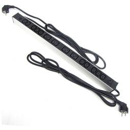 Multipresa per rack 19'' di 10 prese C13 e 4 prese C19 con 2 cavi elettrici RackMatic