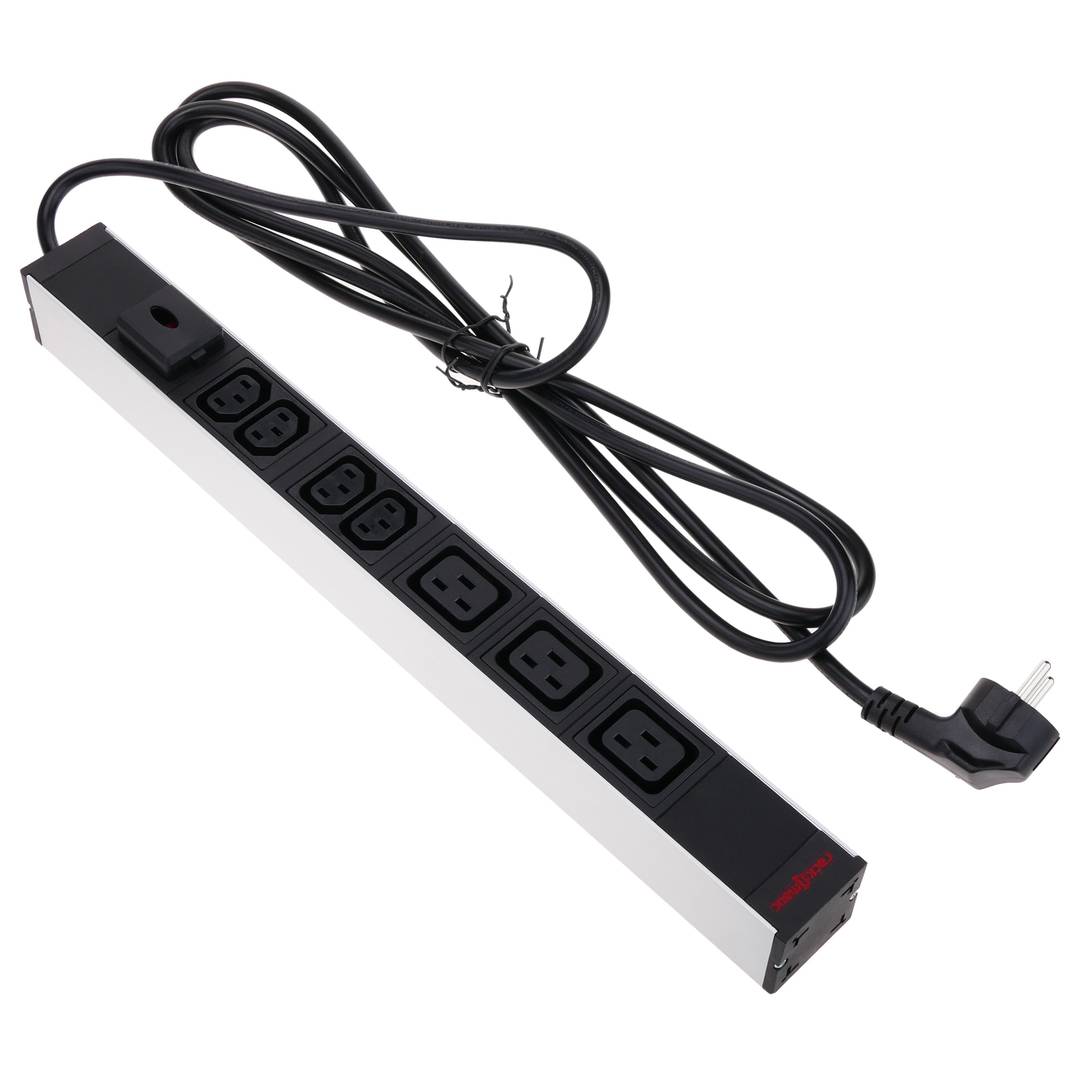 Steckdosenleiste für 19'' rack 4 C13 und 3 C19 fach mit schalter von RackMatic