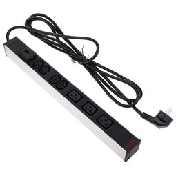 Bloco para rack 19'' de 4 tomadas C13 e 3 tomadas C19 com interruptor RackMatic