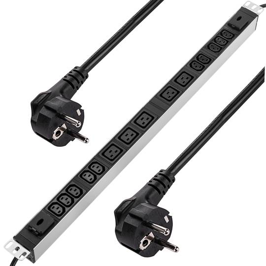 Regleta d'endolls rack 19'' amb 10 C13 i 5 C19 amb interruptor de RackMatic
