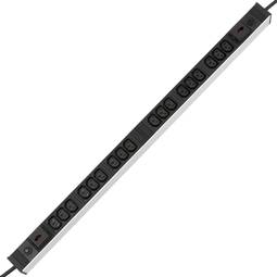Multipresa per rack 19'' di 18 prese C13 con interruttore e 2 cavi elettrici RackMatic