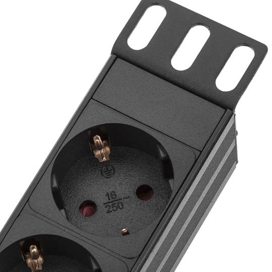 Bloco para rack 10'' de 4 tomadas RackMatic