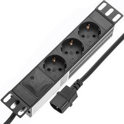 Multiprise 3 prises pour rack 10'' avec interrupteur RackMatic