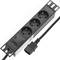 Regleta d'endolls rack 10'' de 3 schuko amb interruptor de RackMatic