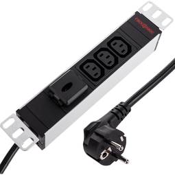 Regleta de enchufes rack 10" de 3 C13 con interruptor de RackMatic