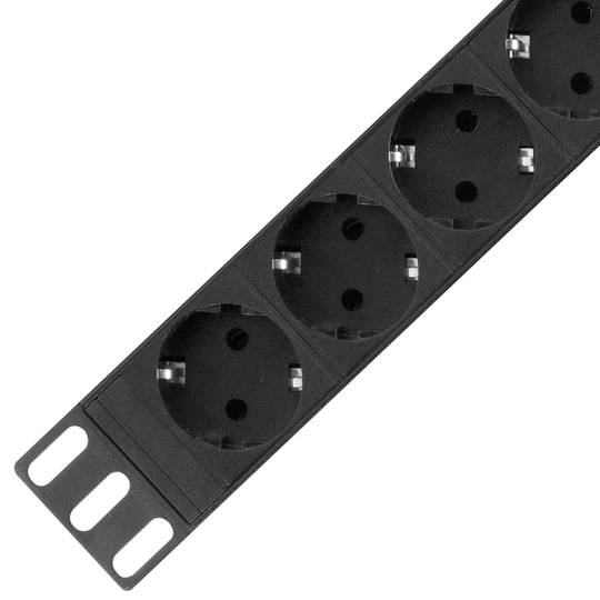 Steckdosenleiste für 19'' rack 8 fach mit schalter