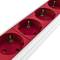 Regleta d'endolls vermells per armari rack 19