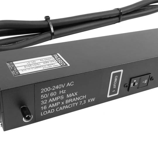 Regleta IEC-60360 amb 20 C13 + 4 C19 a endoll CETAC 32A IP44 250V IEC-60309