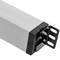 Listwa aluminiowa z 9 białymi wtykami typu Schuko do szafy rack 19” 1U