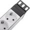Regleta d'endolls d'alumini per a armari rack 19” 1U amb 8 Schuko blancs i interruptor