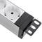 Regleta d'endolls d'alumini per a armari rack 19” 1U amb 8 Schuko blancs i interruptor