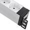 Regleta d'endolls d'alumini per a armari rack 19” 1U amb 8 Schuko blancs i interruptor
