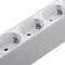 Regleta d'endolls d'alumini per a armari rack 19” 1U amb 8 Schuko blancs i interruptor