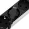 Regleta d'endolls d'alumini per a armari rack 19” 1U amb 6 Schuko negres i interruptor tipus B
