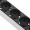 Regleta d'endolls d'alumini per a armari rack 19” 1U amb 6 Schuko negres i interruptor tipus B