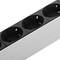 Regleta d'endolls d'alumini per a armari rack 19” 1U amb 6 Schuko negres i interruptor tipus B