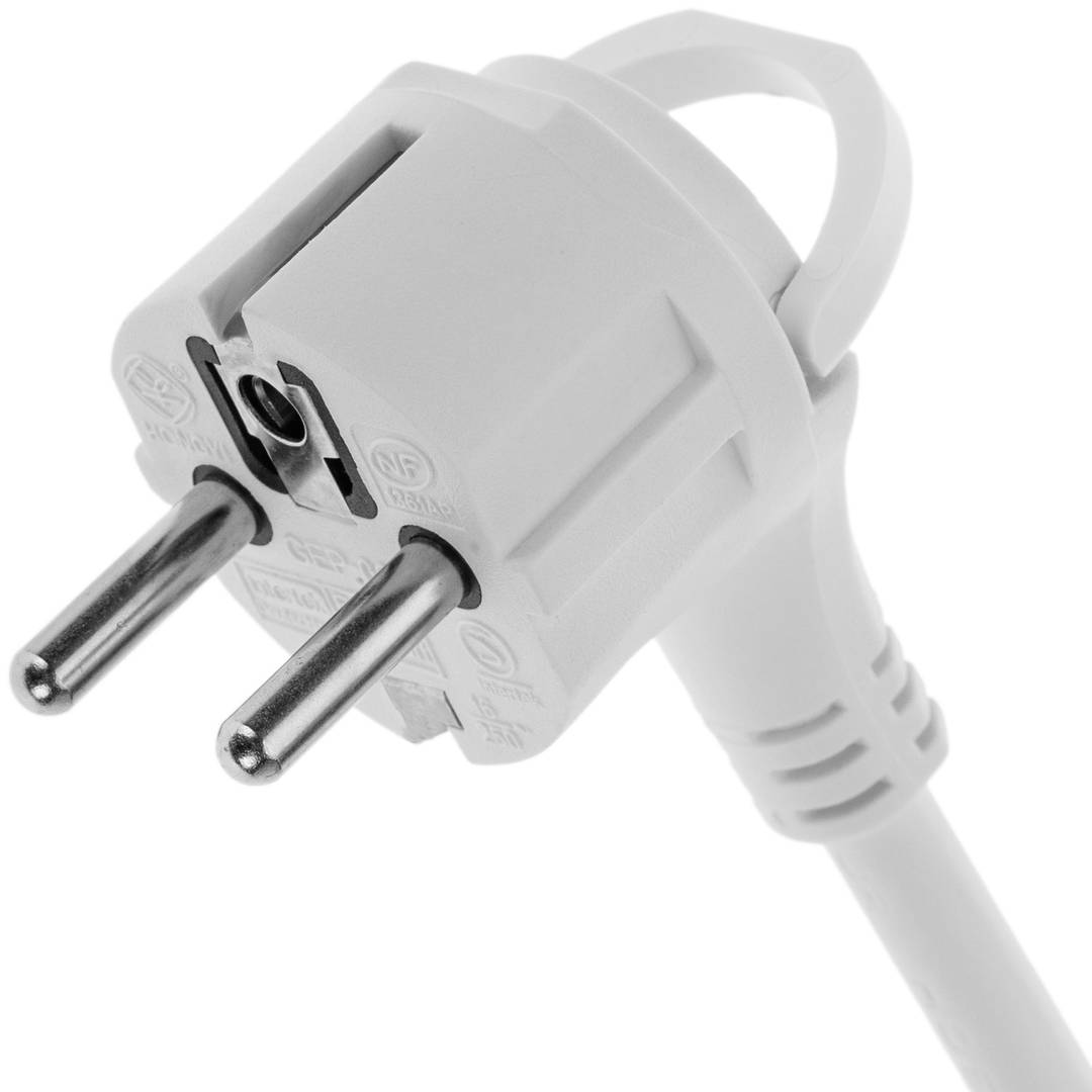 Multiprise avec 5 prises Schuko avec 1 port USB et 1 USB-C blanc et câble 1,5m